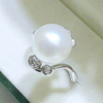 YIKALAISI 925 Sterling Silver Šperky Oblate Pearl Kroužky 2020 Jemné Přírodní Pearl šperky 10-11mm Prsteny Pro Ženy velkoobchod