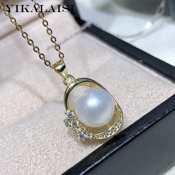 YIKALAISI 925 Sterling Silver Šperky Pearl Přívěsky 2019 Jemné Přírodní Perla šperky, 8-9mm Přívěsky Pro Ženy velkoobchod