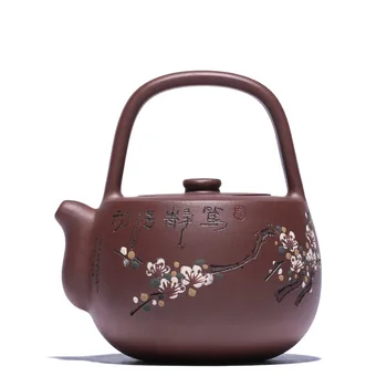 Yixing new fialová hliněné nádobě, surové rudy, fialové bahno, všechno hand-made, kámen bubnové, zvedací nosník, čajová sada, dárkový box