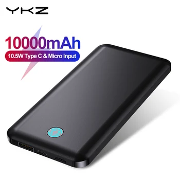 YKZ 10000mah Power Bank Přenosný USB Typ C Mini Powerbank Rychle Nabíjet Mobilní Telefon, Nabíječka Micro USB Externí Baterie Cestovní C