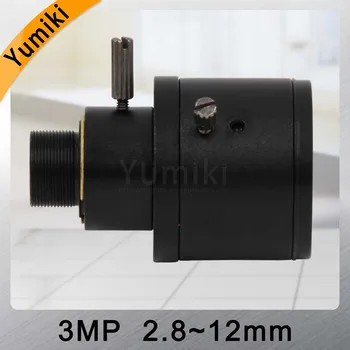 Yumiki 3.0 Megapixel pevnou iris HD CCTV kamera, objektiv 2.8-12mm/varifokální IR HD bezpečnostní kamera objektiv/manuální zoom s IR filtr