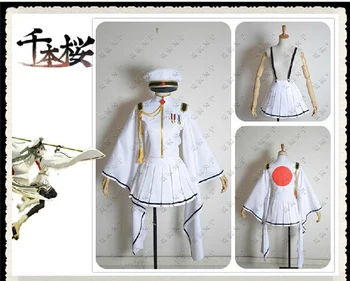 Zakázku Anime Vocaloid Miku Senbonzakura Bílé Cosplay Kostým, Uniformy Kompletní Sada Pro Halloween Kostým Party