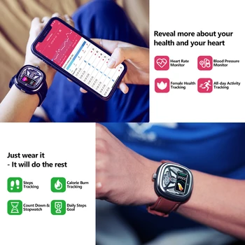 Zeblaze Hybrid 2 Heart Rate Monitor Krevního Tlaku Smartwatch 50M Vodotěsné 0.96