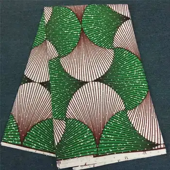 Zelené košili Kámen vosku Ankara tkaniny vysoce kvalitní africké tisk tkaniny tkáních africai 6 metrů za hodně hadříkem materiál dashiki