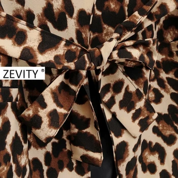 Zevity Nové ženy, vintage leopard tisk blazer vroubkované límce office dámy luk křídla kauzální stylový svrchní oděv oblek kabát tops C539
