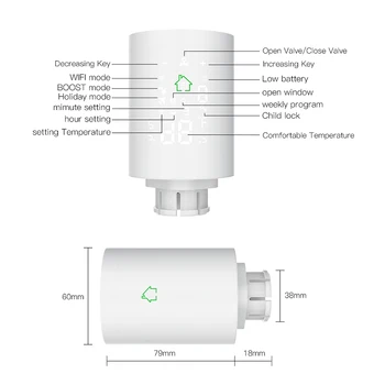 ZigBee Wifi Inteligentní Radiátor Ovladače Termostatický Ventil Topný Systém Tuya Regulátor Teploty Přes Alexa Google Domov