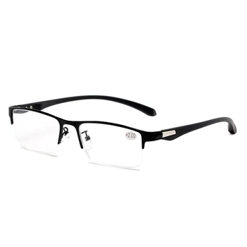 Zilead Půl Rám Brýle Na Čtení Bussiness Muži Slitiny Prebyopia Brýle Čiré Čočky Dalekozrakost Brýle Brýle Unisex