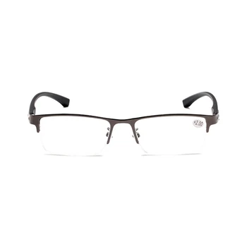 Zilead Půl Rám Brýle Na Čtení Bussiness Muži Slitiny Prebyopia Brýle Čiré Čočky Dalekozrakost Brýle Brýle Unisex