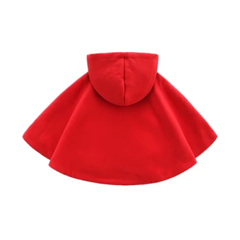 Zimní móda děti šaty vzor červené bavlněné s kapucí bez rukávů Manšestr kostkované stripe dívčí Kabát bundy holčička cape pláště