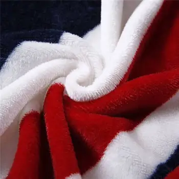 Zimní Teplé Deky Britské A Americké Vlajky, Textilní Fleece Deky Na Postele, Cestovní rozkládací Pohovka Deka 150*200 CM