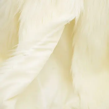 Zimní Tlusté Teplé Kožešiny Kabát Ženy Bundy Veste Femme Faux Fox Kožešiny Kabáty Bílé Dlouhý Rukáv Svetr Chlupatý Kabát Módní 2020