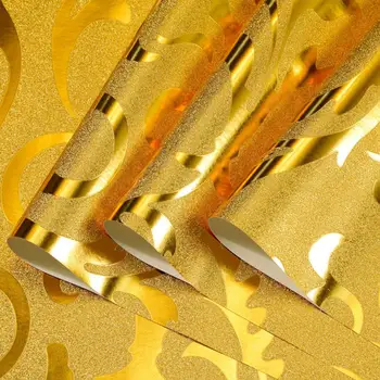 Zlaté Fólie Glitter Tapety Hotel, KTV, Bar Dekorativní Kovové tapety Nástěnné malby TV Pozadí, Výzdoba, Tapeta Moderní 10m