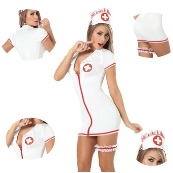 Zlobivý Sestra kostým pro Ženy Erotické Sexy spodní Prádlo Jednotné Lékaře Kostýmy Oblek