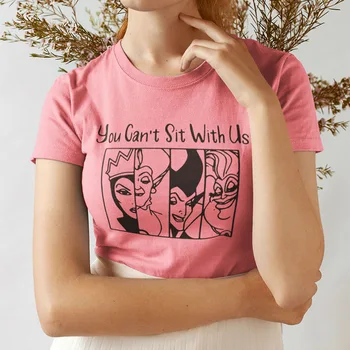 Zlá Královna tričko Bad Girl nemůžeš Sedět S Námi Tee Krátký Rukáv Vtipné Tričko Ženy Bavlněné Volné O-krk Módní Topy