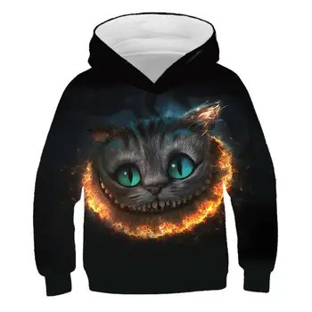 Značka Mikiny Chlapci Dívky 2020 Nové Podzimní Zimní Módní Tisk Svetr Kočka Dítě Hot Prodej Polyester Vynosit Zvířat 3D Oblečení