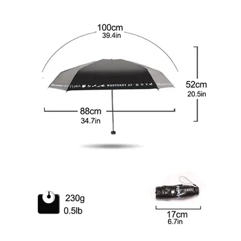 Značka Mini Deštník Pro Ženy Malé Módní Skládací Deštníky Anti-UV Déšť Pocket Dívka Slunečník Módní Winfproof Přenosné Dárek
