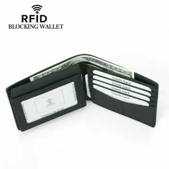 Značkové Pánské Kožené Peněženky RFID BEZPEČNÉ Bezkontaktní Karty Blokování ID Ochrana manžela, přítele peněženky