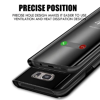 Zobrazení Smart Flip Telefon Pouzdro Pro OPPO Realme 6 Pro A52 A72 A92 F15 A91 Reno 3 4 Pro Zrcadlo Plné Kožené Pouzdro Kryt Fundas