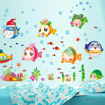 Zs Nálepka 75*130 cm nemo ryby moře karikatura samolepka na zeď sprcha dlaždice samolepky v koupelně pro děti, děti, dítě, vana