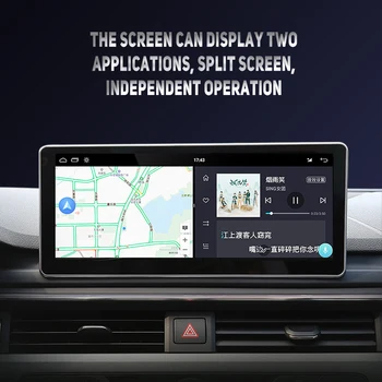 ZUOLV Multimediální Navigace GPS Pro Audi A3 Q3 Dashboard Android 10.0 Bluetooth, 4GB+64GB Přehrávač 10.25