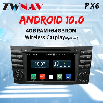 ZWNAV Android 10 Pro Mercedes Benz E-Class W211 E300 CLK W209 CLS W219 2002-2009 GPS Navigace Multimediální Přehrávač SWC DVD CD