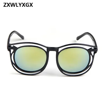 ZXWLYXGX Nové Zrcadlo Brýle Objektivu Rám Ženy, sluneční Brýle, Ženy Značky Vintage Sluneční Brýle Ženské oculos de sol