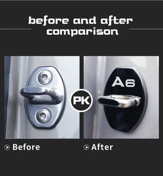 Zámek dveří Dekorace ochranu proti korozi z Nerezové Oceli pouzdro Kryt pro Audi A4 b6 b7 b8 b9 b5 příslušenství Auto Styling