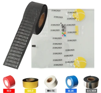 Černá Šířka 25mm, délka 100m datum tisku razítko stuha pro balení, sáčky