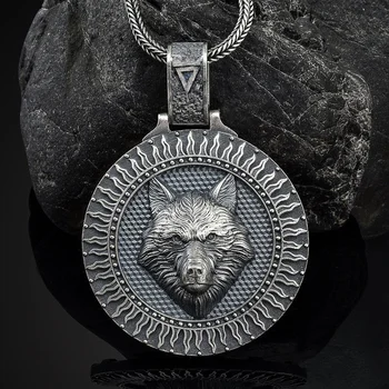 Černé Slunce Veles Viking Runy Vlk Přívěsek Talisman Slovanského Nerezové Oceli Skandinávské Amulet Šperky