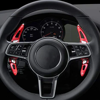 Červené CNC Sochorové Hliníkový volanty DGS Řadící Pádla Řazení Rozšíření Pro-Porsche Cayenne Macan Panamera, 911, Cayman/Boxster