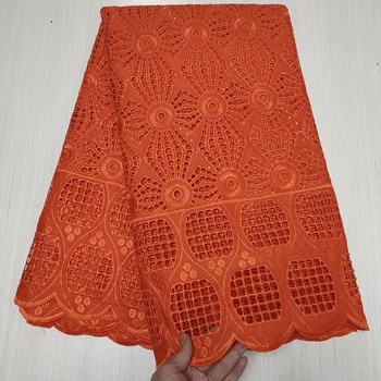 Čisté barvy Švýcarské voile krajky Dutý out design ženy šaty s kameny TYS46 nejoblíbenější vzor Africké Bavlněné Tkaniny