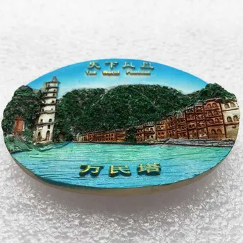 Čína Lednice Manet Hunan Fenghuang Ancient City Tourism Memorial Zhangjiajie Lijiang Magnetů pro Chladničky Nálepka Dekor