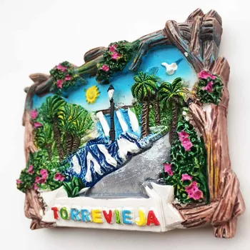 Španělsko Magnety na Lednici Torrevieja Valencia Turistických Suvenýrů Magnetické Samolepky pro Chladničky Domácí Dekoraci, Dárky, Cestování