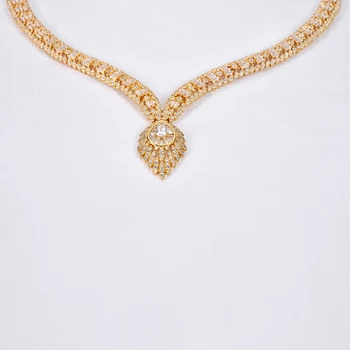 Šperky Sady HADIYANA Klasické Drops Design Temperament Elegantní 4-ks Sady S Top Zirkony Kvality CNY0045 Takı seti