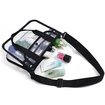 Ženy Crossbody Plážové Tašky PVC Transparentní Kabelka Taška přes Rameno Messenger Cestovní make-up Bag Organizátor Toaletní Taška 606
