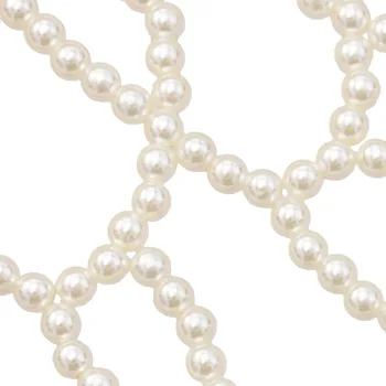 Ženy Imitace Bílé Perly barva náhrdelník Náhrdelník Pro svatební Svatební Indie Korálek Rameno Řetěz Náhrdelník Prohlášení Šperky Tělo
