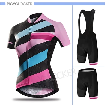 Ženy Oblečení 2020 Krátký Rukáv Cyklistické Oblečení Road Bike Jersey Set Mtb Racing Žena V Uniformě Venkovní Skinsuit Gel Kalhoty Set