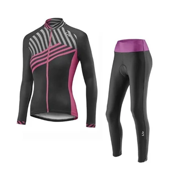 Ženy Podzim Dlouhý Rukáv LIV Cyklistické Jersey Sada Sport Oblek Silniční Kolo Oblečení Kit 2021 Ženy Cyklistické Oblečení MTB Oblečení Uniforma