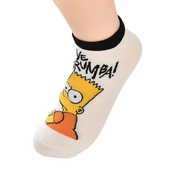 Ženy Ponožky pro Dívky, Dámy Cartoon Ponožky Bavlněné Roztomilé Módní Legrační Simpson Ponožky Neviditelné Šťastný Kotníkové Ponožky Sox Letní Jaro
