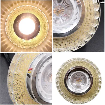 Žlutá Barva Crystal Downlight S LED Žárovkami Podporu gu 11 bodové Lampy s MR16 Zásuvky, Kování pro Vnitřní Výzdobu