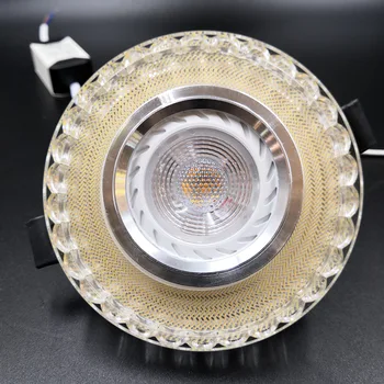 Žlutá Barva Crystal Downlight S LED Žárovkami Podporu gu 11 bodové Lampy s MR16 Zásuvky, Kování pro Vnitřní Výzdobu